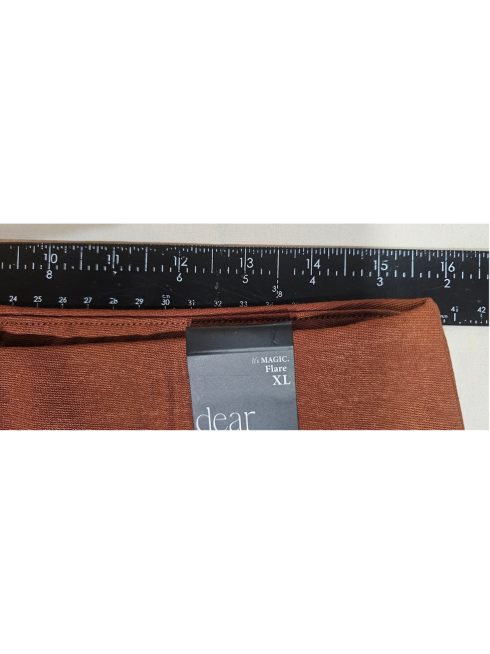 Women's Dear Scarlett Flare Pants Size XL Brown Rust - Picture 7 of 7